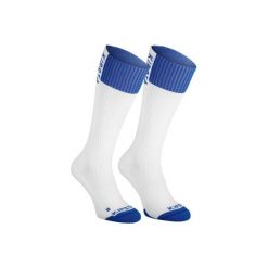 Skarpety do gry w siatkówkę V500 damskie. Niebieskie skarpetki damskie ALLSIX, bez wzorów, z elastanu. Za 19.99 zł.