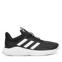 Buty halowe adidas. Czarne buty sportowe na co dzień męskie Adidas, bez zapięcia. Za 329.99 zł.