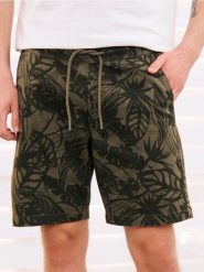 Szorty jogger - zielony. Zielone szorty męskie Sinsay, bez kołnierzyka. W wyprzedaży za 39.99 zł.