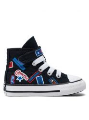 Converse Trampki Chuck Taylor All Star Easy On Stickers A06357C Czarny. Czarne trampki i tenisówki chłopięce Converse, bez wzorów, z materiału, retro, bez zapięcia. Za 149.99 zł.