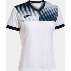 Ekologiczna Koszulka Damska Joma Eco Supernova Biała-Morska. Białe bluzki damskie Joma, bez wzorów, z poliesteru, sportowe, bez kołnierzyka, bez ramiączek. Za 176.99 zł.