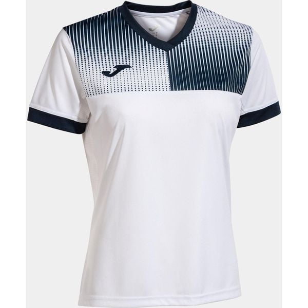 Ekologiczna Koszulka Damska Joma Eco Supernova Biała-Morska. Białe bluzki damskie Joma, bez wzorów, z poliesteru, sportowe, bez kołnierzyka, bez ramiączek. Za 176.99 zł.