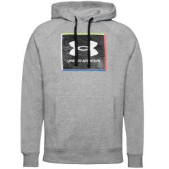 Bluza sportowa męska Under Armour Rival. Niebieskie bluzy sportowe męskie Under Armour, bez wzorów, sportowe, bez kołnierzyka, bez ramiączek. Za 349.99 zł.