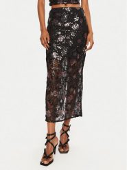 ROTATE Spódnica maxi 113310100 Czarny Regular Fit. Czarne spódniczki damskie ROTATE, bez wzorów, z syntetyku, maxi. Za 589.99 zł.