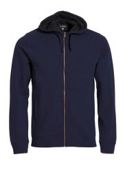 Clique Classic Hoody Full Zip - bluza z kapturem i zamkiem – dark navy. Niebieskie bluzy z kapturem męskie CLIQUE, m, z bawełny. Za 232.73 zł.