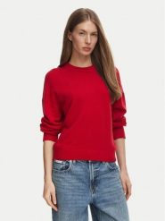 Tommy Hilfiger Sweter WW0WW51459 Czerwony Regular Fit. Czerwone swetry klasyczne damskie Tommy Hilfiger, xl, z kaszmiru, bez kołnierzyka. Za 1,299.00 zł.