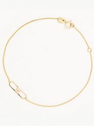 OR ÉCLAT Złota bransoletka "Eddi" z elementem ozdobnym rozmiar: onesize. Żółte bransoletki damskie Or Éclat, złote. Za 565.99 zł.