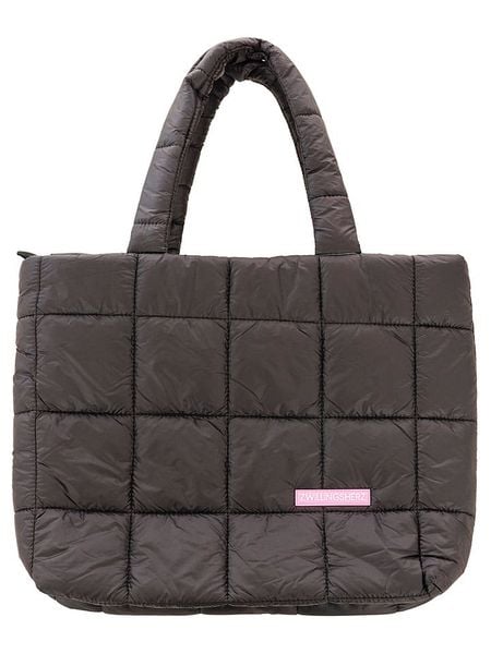 Zwillingsherz Shopper bag "Uni" w kolorze czarnym - 48 x 36 cm rozmiar: onesize. Czarne shopper bag damskie Zwillingsherz, bez wzorów, z materiału, na ramię, pikowane, bez dodatków. Za 114.95 zł.