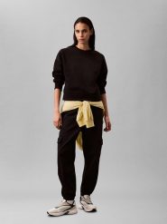 Calvin Klein Bluza w kolorze czarnym rozmiar: L. Czarne bluzy bez kaptura damskie CALVIN KLEIN, l. Za 221.95 zł.