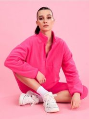 Polarowa bluza half-zip ze stójką i ściągaczami Gym Hard - różowy. Czerwone bluzy bez kaptura damskie Sinsay, l, bez wzorów, z polaru, bez ramiączek, bez kaptura. Za 49.99 zł.