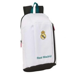 Real Madryt plecak sportowy mini junior backpack. Białe plecaki męskie Real Madrid, bez wzorów, z materiału. Za 129.00 zł.