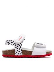 Geox Sandały B Sandal Chalki Girl B452RB 0003W C0404 M Biały. Białe sandały dziewczęce Geox, ze skóry, bez zapięcia. Za 149.99 zł.