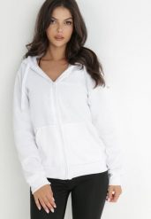 Biała Bluza z Kapturem Sithi. Białe bluzy z kapturem damskie Born2be, l, z jeansu. Za 49.99 zł.