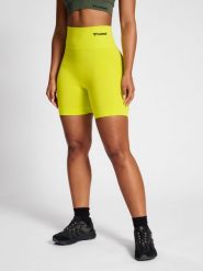 Szorty damskie Hummel Tif bezszwowe. Zielone spodenki sportowe damskie HUMMEL, s, z elastanu, na fitness i siłownię. Za 117.00 zł.