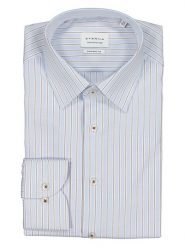 Eterna Koszula - Comfort fit - w kolorze błękitno-białym rozmiar: 40. Niebieskie koszule męskie Eterna, bez wzorów, z bawełny, bez kołnierzyka, bez ramiączek. Za 139.87 zł.