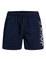 Jack & Jones Szorty kąpielowe "Maui" w kolorze granatowym rozmiar: S. Niebieskie szorty sportowe męskie Jack & Jones, s, z materiału, outdoorowe. Za 83.95 zł.