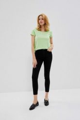 Jeansy skinny medium waist czarne. Czarne jeansy damskie MOODO. W wyprzedaży za 38.99 zł.