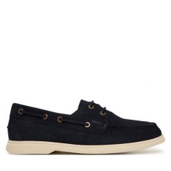 Półbuty BOSS. Niebieskie półbuty męskie Boss, bez zapięcia. Za 869.99 zł.