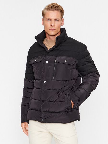 BOSS Kurtka zimowa Celinto 50497841 Czarny Regular Fit. Czarne kurtki męskie Boss, na zimę, m, bez wzorów, z syntetyku, bez kaptura. Za 1,529.00 zł.