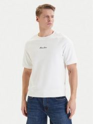 Guess Jeans Bluza M6GQB2 KCPR1 Biały Oversize. Białe bluzy bez kaptura męskie Guess Jeans, m, z bawełny. Za 299.99 zł.