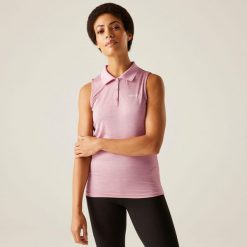 Tima II damska koszulka. Fioletowe topy sportowe damskie Regatta, bez wzorów, bez ramiączek. Za 146.00 zł.