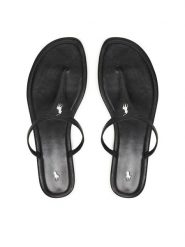 Polo Ralph Lauren Japonki 818P01594001 Czarny. Czarne klapki damskie Polo Ralph Lauren, bez wzorów, ze skóry, bez obcasa. Za 1,299.00 zł.