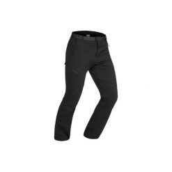 Spodnie turystyczne SH500 x-Warm stretch męskie. Czarne spodnie materiałowe męskie QUECHUA, bez wzorów, z elastanu. Za 169.99 zł.