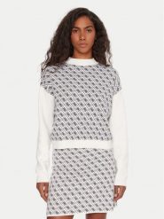 Guess Golf W5BR23 Z3JD2 Écru Relaxed Fit. Golfy damskie Guess, l, z aplikacjami, z syntetyku, bez ramiączek. Za 299.99 zł.