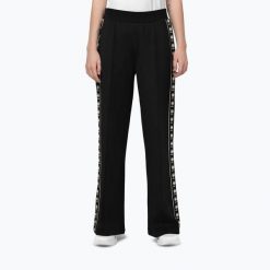 Spodnie damskie Pitbull Verona Wide Leg. Czarne spodnie sportowe damskie PITBULL, l, z elastanu, na fitness i siłownię. Za 189.99 zł.