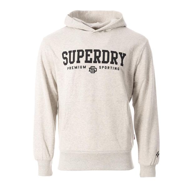 Bluza z kapturem Superdry Core Sport. Szare bluzy sportowe męskie Superdry., bez wzorów, z bawełny, klasyczne, bez kołnierzyka, bez ramiączek. Za 381.10 zł.