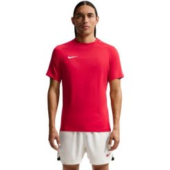 Koszulka męska Nike Dri-Fit Park VIII. Czerwone t-shirty sportowe męskie Nike, m, z poliesteru, bez ramiączek, na fitness i siłownię, dri-fit (nike). Za 66.99 zł.