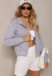 Szara Casualowa Bluza z Ozdobnym Przeszyciem i Kapturem Siraca. Szare bluzy z kapturem damskie Renee, l. Za 59.99 zł.