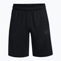 Spodenki koszykarskie męskie Under Armour Baseline 10In. Czarne szorty męskie Under Armour, bez kołnierzyka. Za 94.99 zł.
