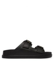 Blauer Klapki S6HOLLEY02 Czarny. Czarne klapki i japonki męskie Blauer, ze skóry. Za 199.99 zł.