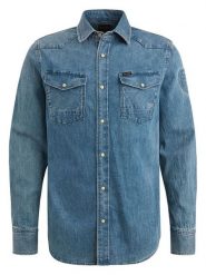 PME Legend Koszula dżinsowa - Regular fit - w kolorze niebieskim rozmiar: XXL. Niebieskie koszule męskie PME Legend, xxl, bez wzorów, bez kołnierzyka, bez ramiączek. Za 241.56 zł.