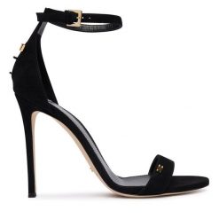 Sandały Elisabetta Franchi. Czarne sandały damskie Elisabetta Franchi, bez wzorów, bez obcasa, na szpilce. Za 2,439.00 zł.
