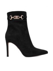 Nine West Botki CEO-LANA-01 Czarny. Czarne botki damskie Nine West, z materiału, bez obcasa, na szpilce, bez zapięcia. Za 299.99 zł.