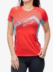 Koszulka do biegania damska La Sportiva Wave T-Shirt. Czerwone t-shirty damskie La Sportiva, l, bez wzorów, z materiału, bez kołnierzyka. Za 318.95 zł.