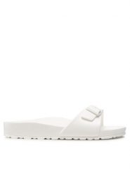 Birkenstock Klapki Madrid EVA 0128183 Biały. Białe klapki damskie Birkenstock, bez wzorów, z tworzywa sztucznego, bez obcasa. Za 129.99 zł.