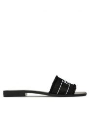 KARL LAGERFELD Klapki Skoot II KL80411 Czarny. Czarne klapki damskie Karl Lagerfeld, bez wzorów, z materiału, bez obcasa. Za 419.99 zł.