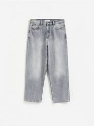 Jeansy baggy tapered - jasnoszary. Szare jeansy męskie Reserved. Za 159.99 zł.
