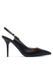 LOVE MOSCHINO Szpilki JA10149G1PIA0000 Czarny. Czarne szpilki Love Moschino, bez wzorów, ze skóry, bez obcasa. Za 854.99 zł.