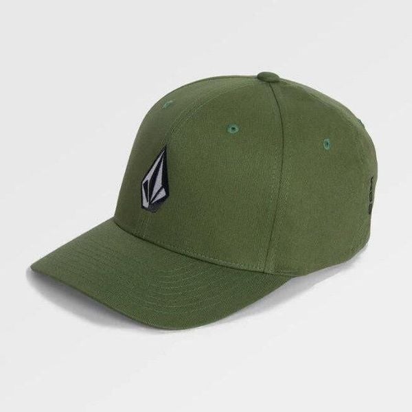Czapka Volcom Full Stone Flexfit Olive. Zielone czapki męskie Volcom, bez wzorów, sportowe. Za 177.62 zł.