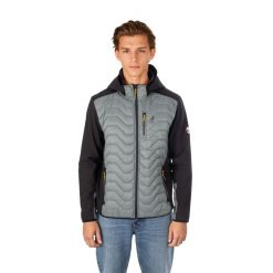 Męska kurtka hybrydowa Aulp CLINT. Szare kurtki męskie Aulp, m, bez wzorów, sportowe, bez kaptura. Za 459.99 zł.