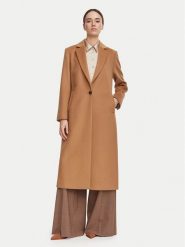 Marella Płaszcz wełniany Pavido 2623016031 Brązowy Loose Fit. Brązowe płaszcze damskie Marella, na zimę, bez wzorów, z wełny. Za 3,109.00 zł.