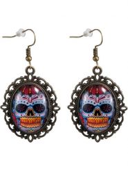 Party x People Kolczyki "La Catrina" ze wzorem rozmiar: onesize. Kolczyki damskie Party x People, szklane. Za 19.54 zł.