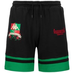 Spodenki męskie Laushon Heritage Kappa. Czarne szorty męskie Kappa, z bawełny, bez kołnierzyka. Za 159.60 zł.