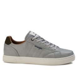 Buty męskie sportowe do chodzenia Wrangler RITCHY MEN LOW. Szare buty sportowe na co dzień męskie Wrangler, z dresówki, bez zapięcia, trekkingowe. Za 209.00 zł.