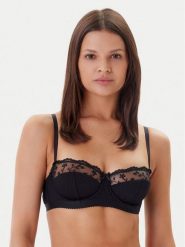Guess Biustonosz z fiszbiną O5GC06 KCQ60 Czarny. Czarne biustonosze Guess, z aplikacjami, z syntetyku. Za 219.99 zł.