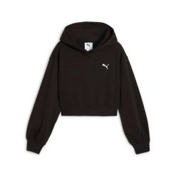 Dziewczęca krótka bluza z kapturem Puma Wardrobe ESS Relaxed TR. Czarne bluzy z kapturem damskie Puma. Za 192.50 zł.